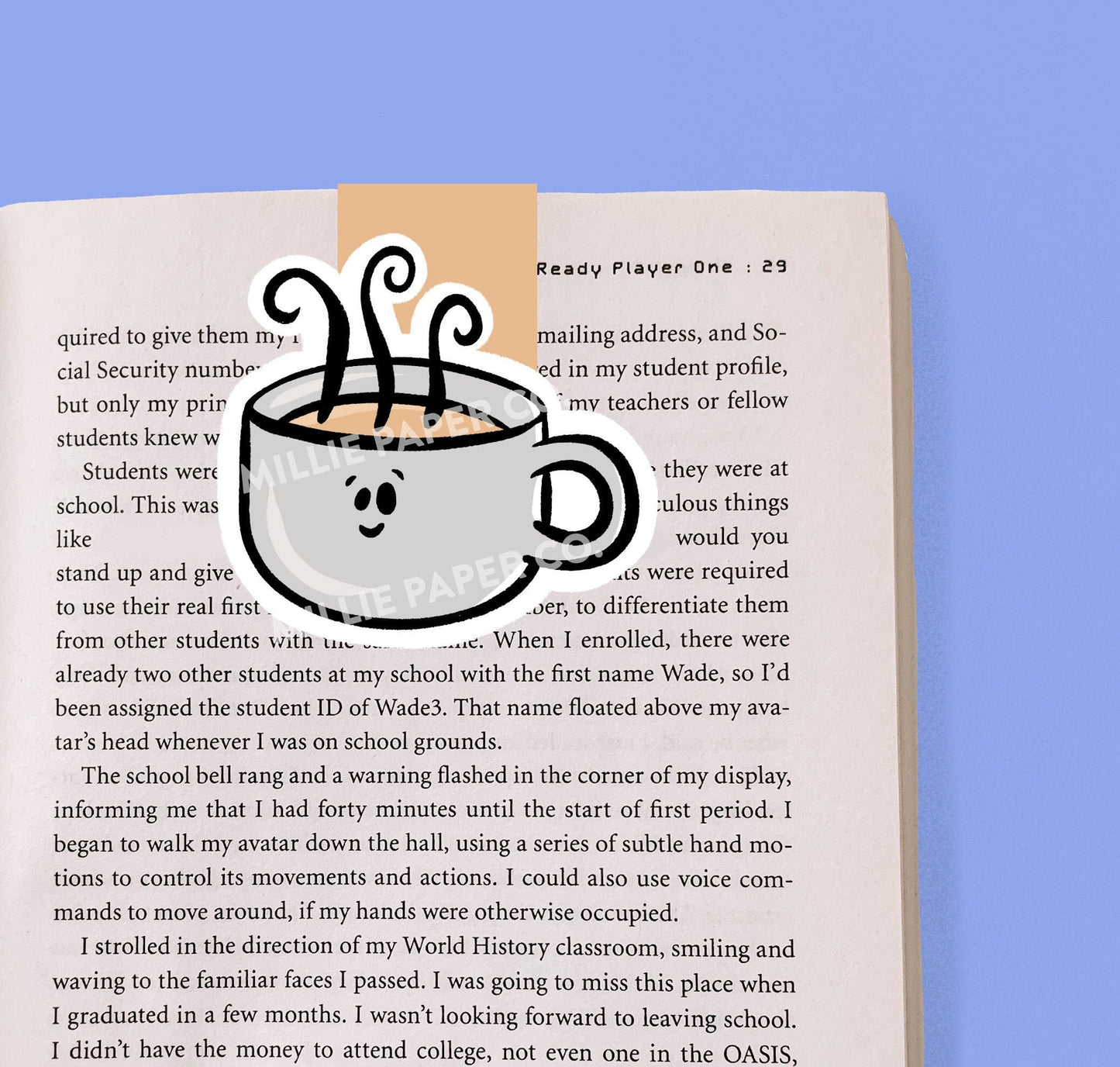 Coffee Cup Magnetic Bookmark