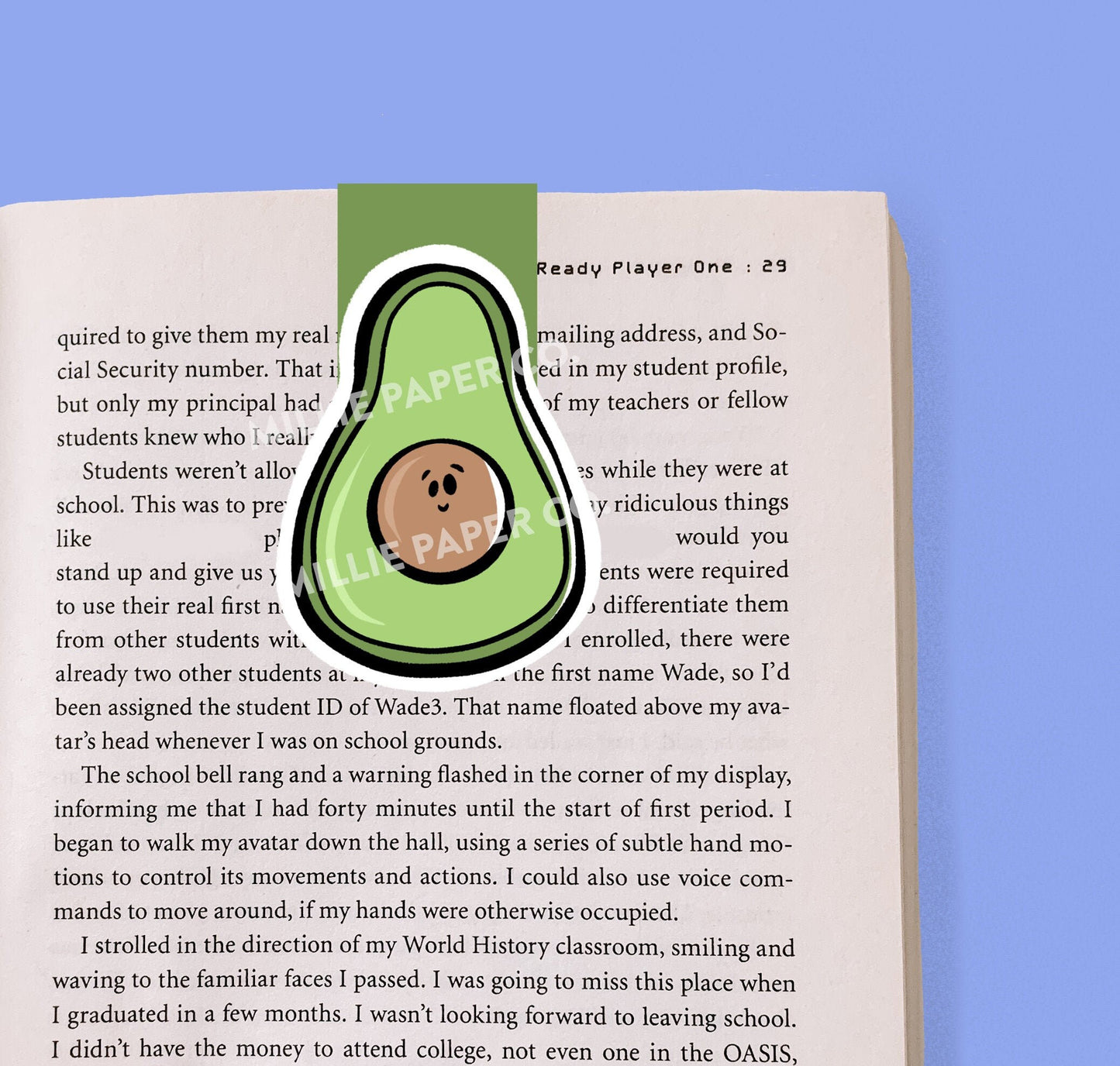 Avocado Magnetic Bookmark
