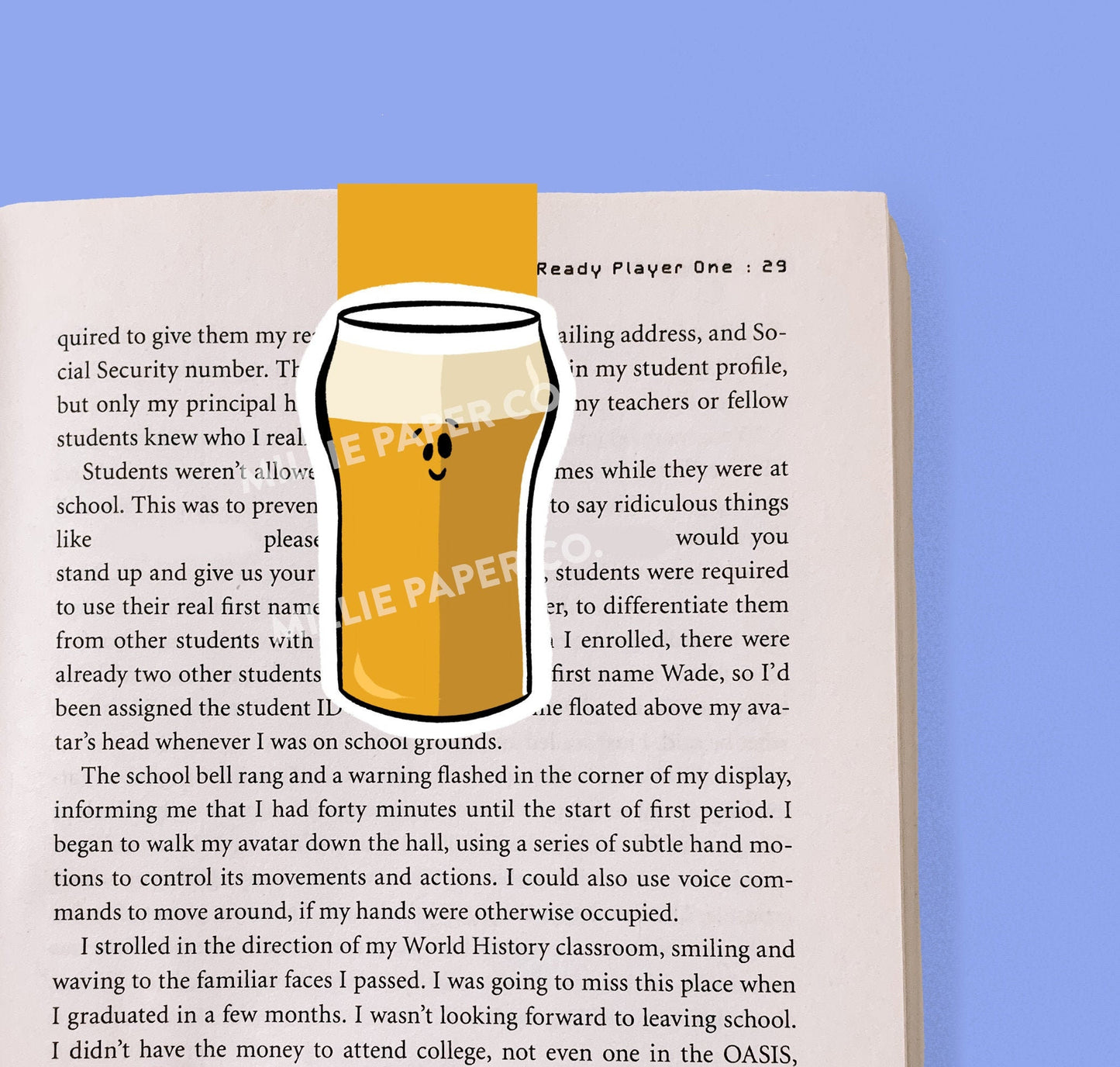 Beer Glass Magnetic Bookmark