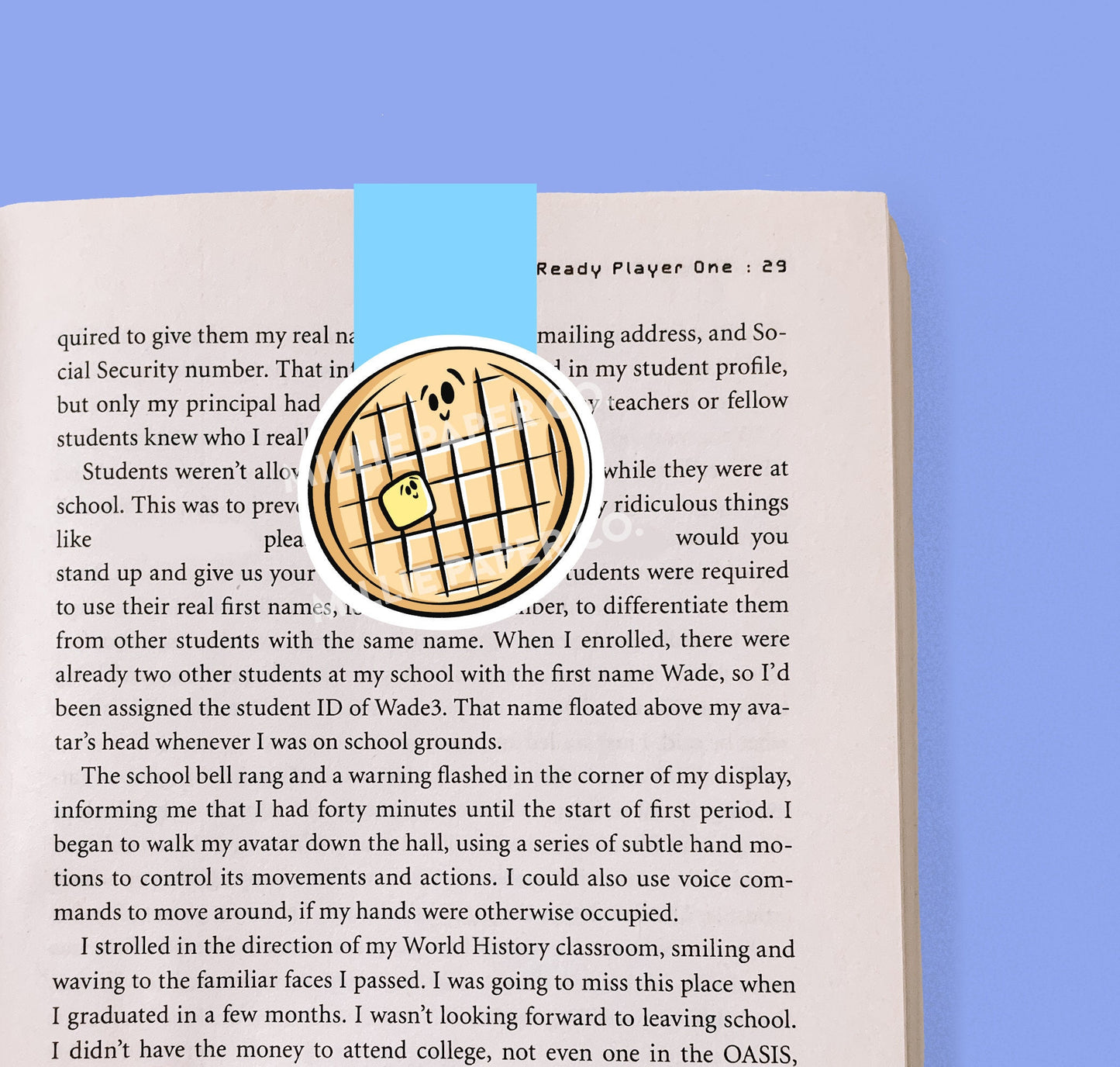 Butter Waffle Magnetic Bookmark