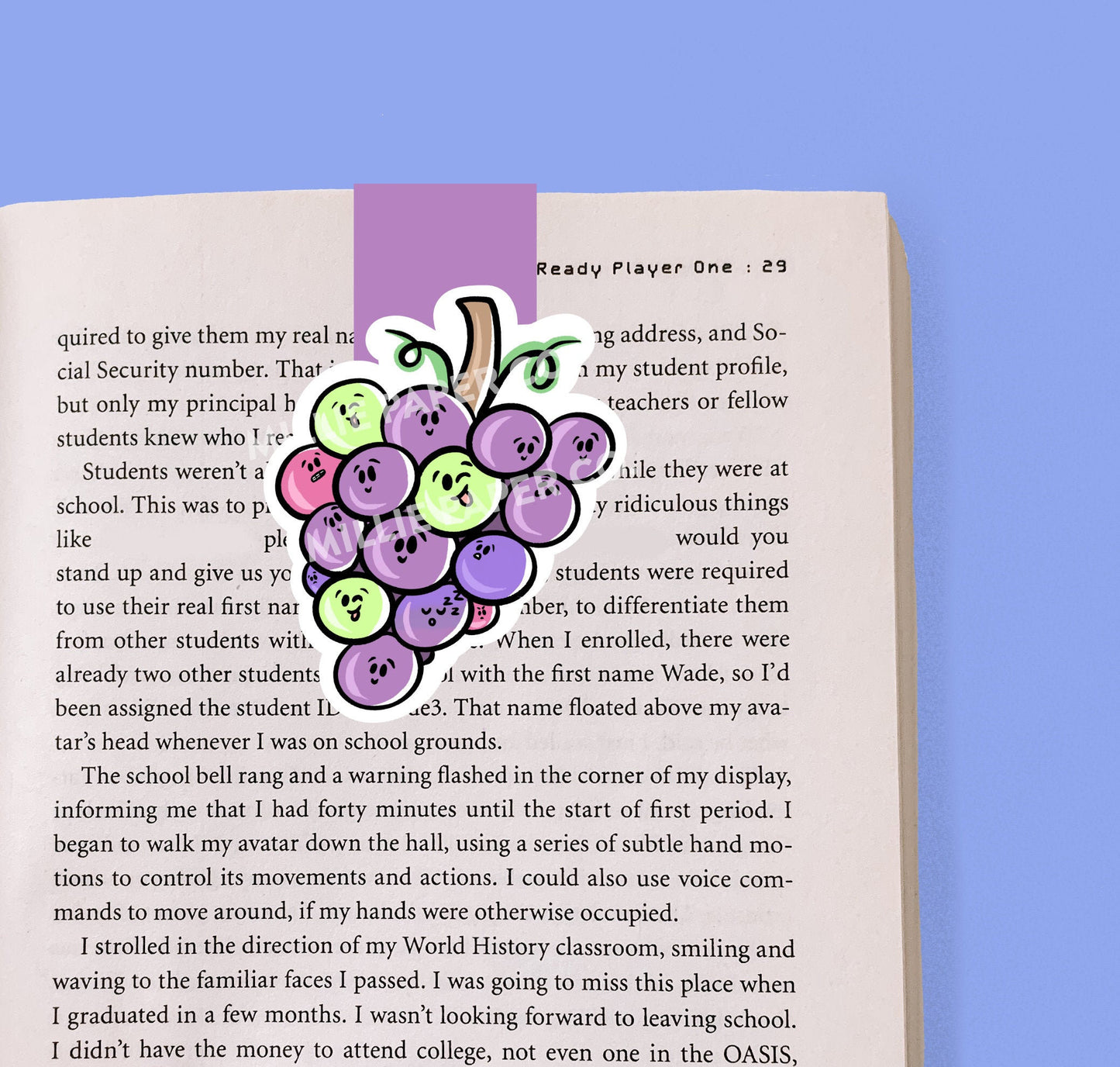 Bunch of Grapes Magnetic Bookmark