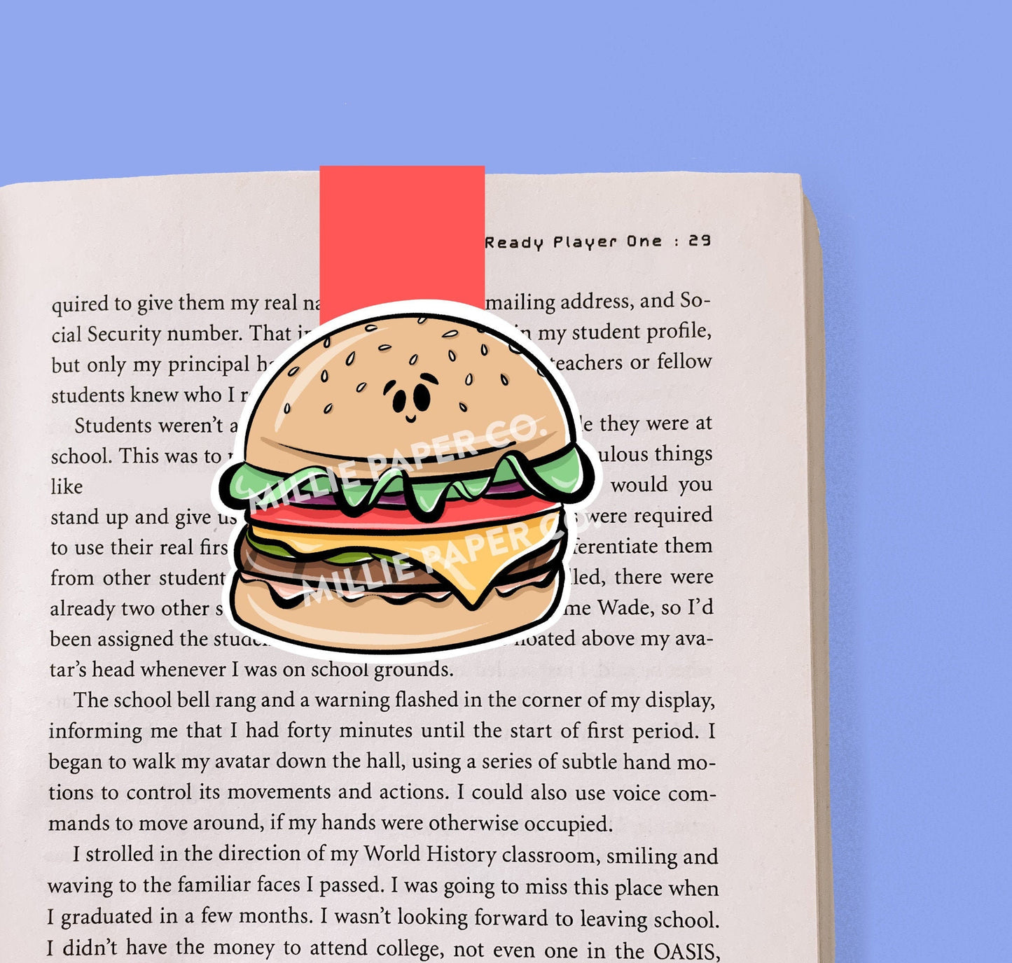 Hamburger Magnetic Bookmark