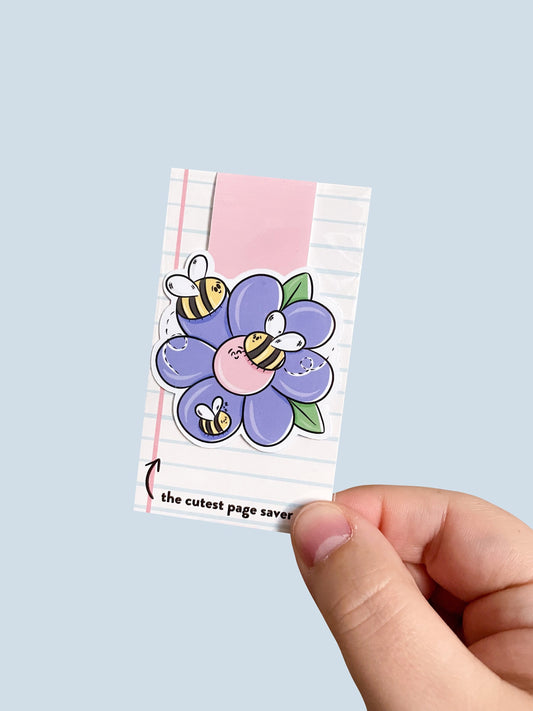 Bee Flower Magnetic Bookmark