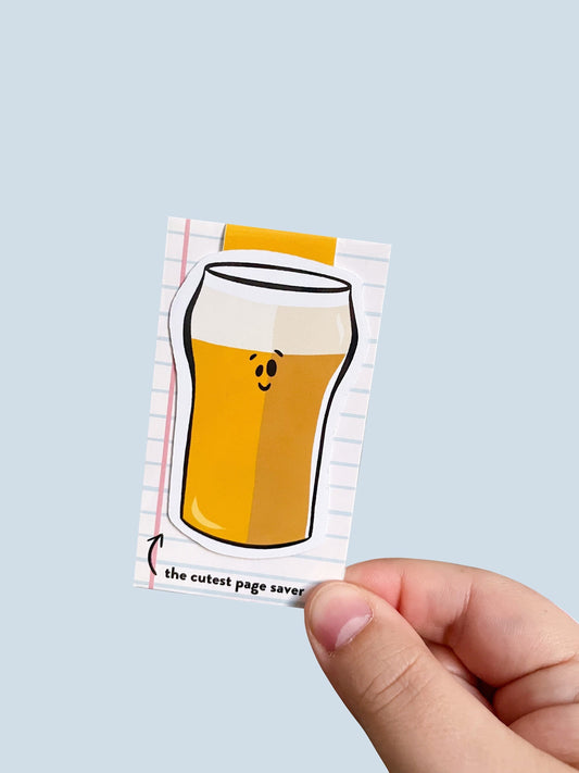 Beer Glass Magnetic Bookmark