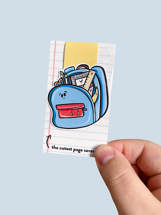 School Backpack Magnetic Bookmark