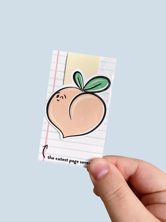 Cheeky Peach Magnetic Bookmark