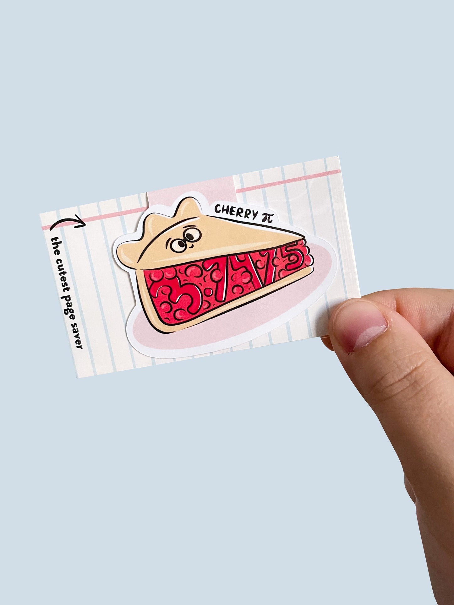 Cherry Pi Pie Magnetic Bookmark
