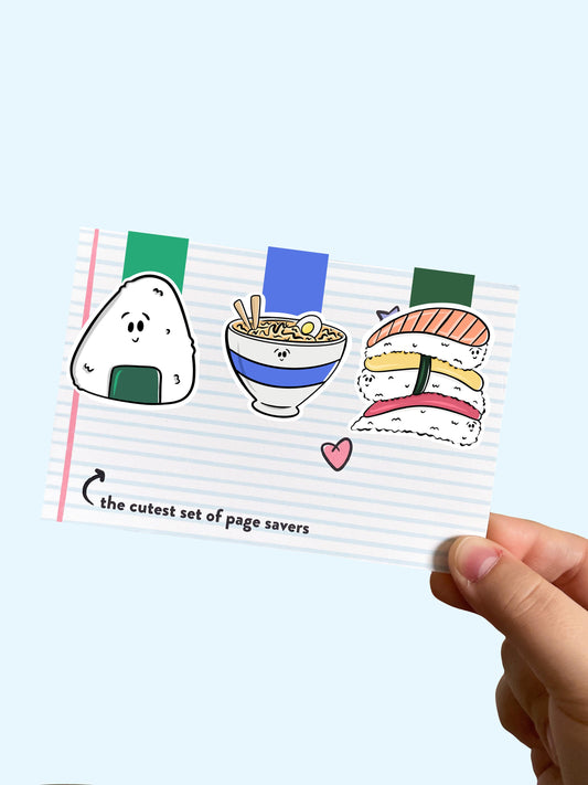 Japanese Food Magnetic Bookmark Trio