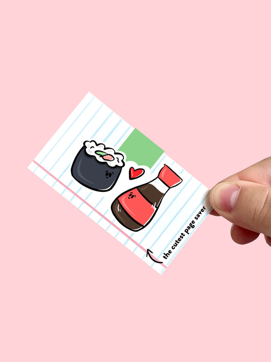 Sushi and Soy Sauce Magnetic Bookmark