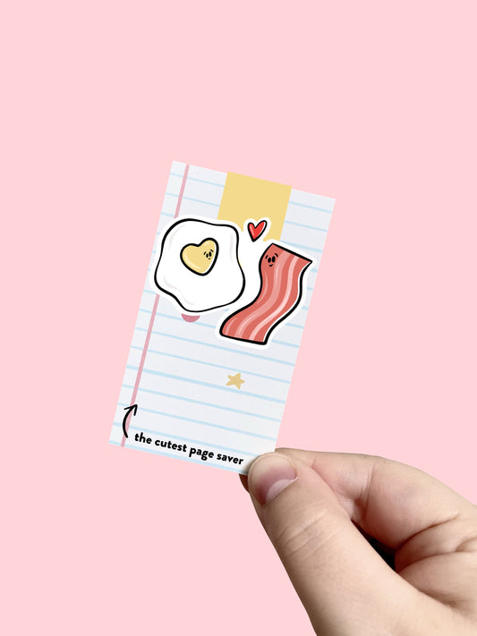 Bacon and Eggs Magnetic Bookmark