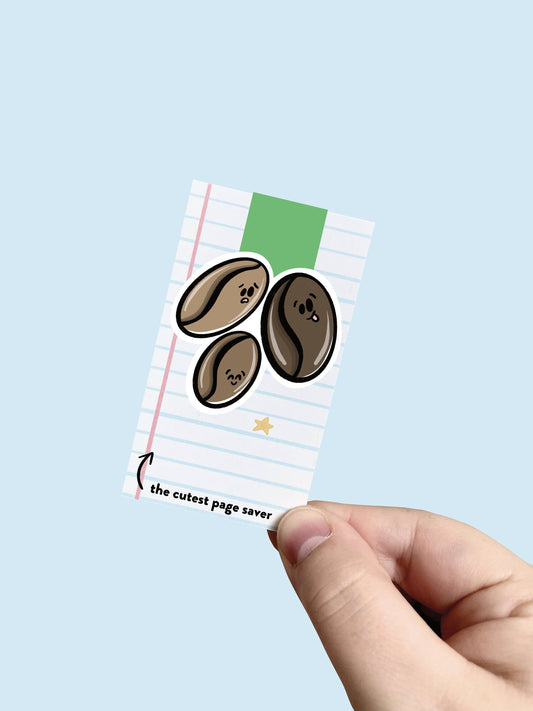 Coffee Beans Magnetic Bookmark