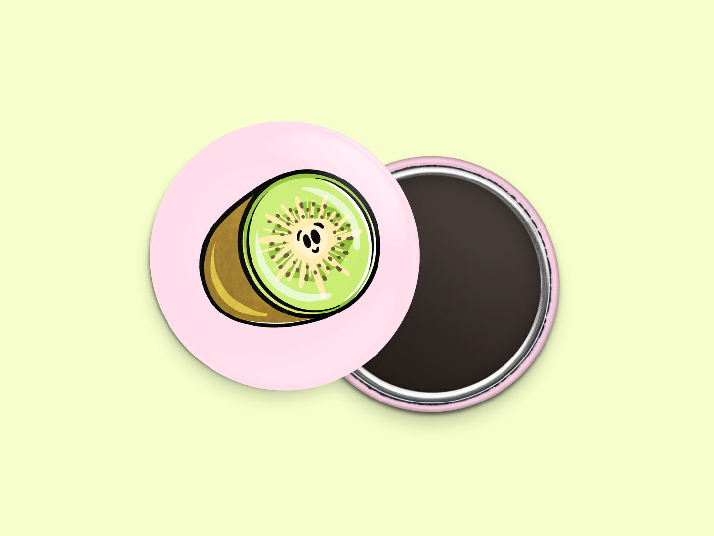 Kiwi Button Fridge Magnet
