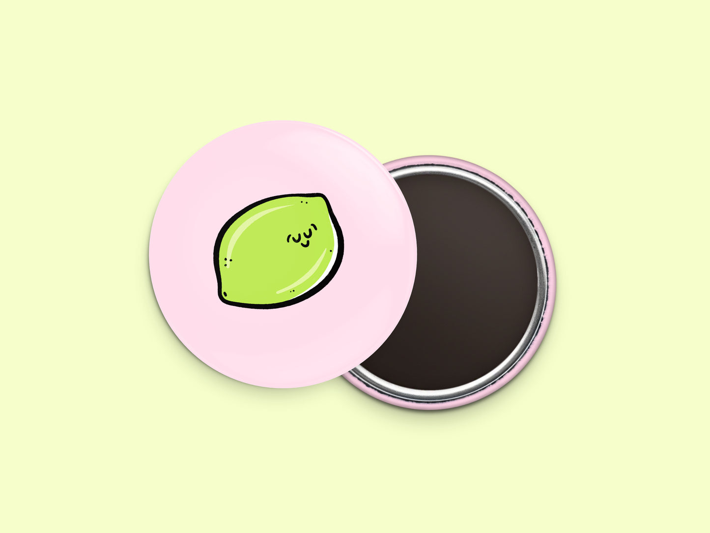 Lime Button Fridge Magnet