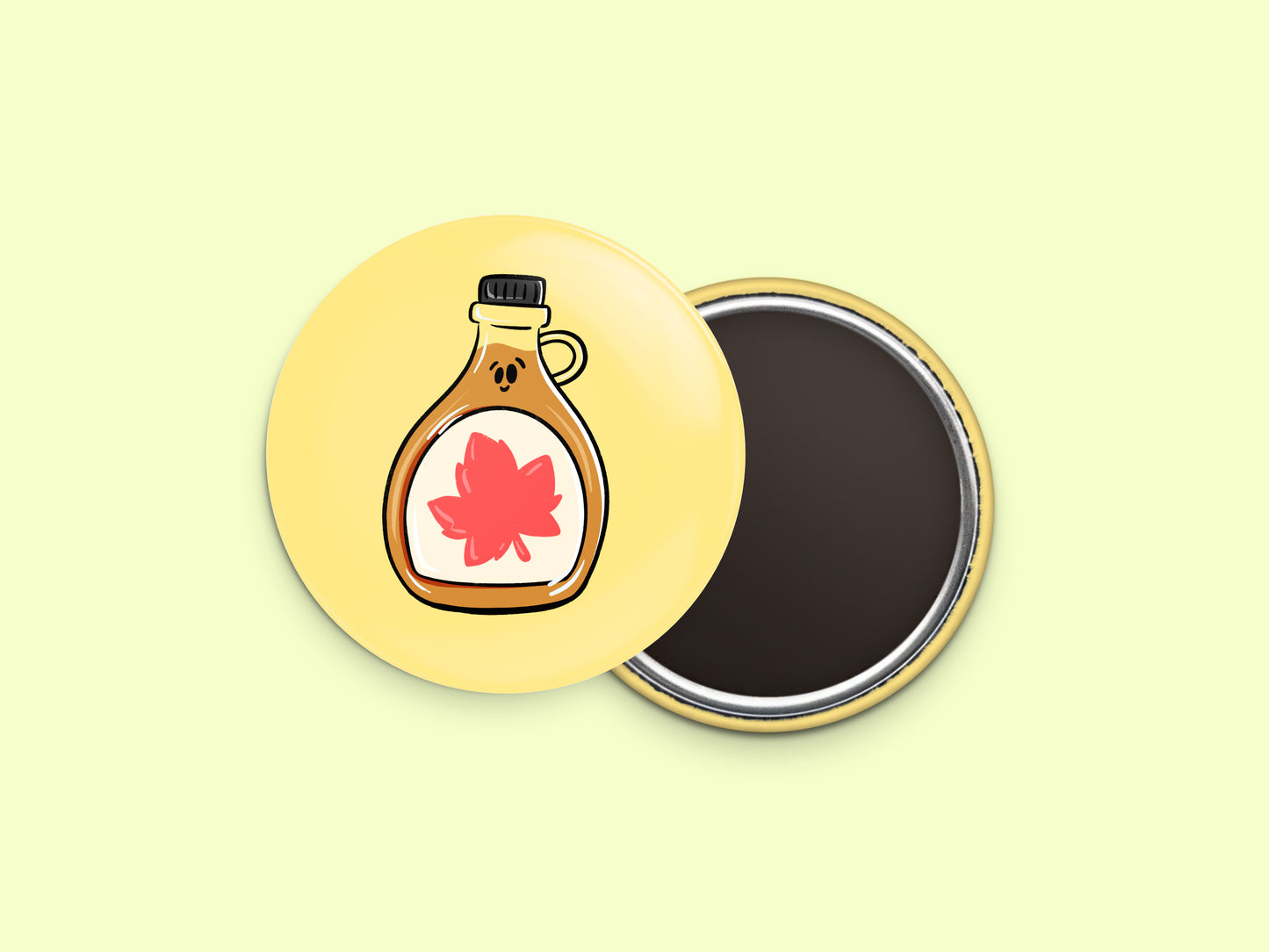 Maple Syrup Button Fridge Magnet