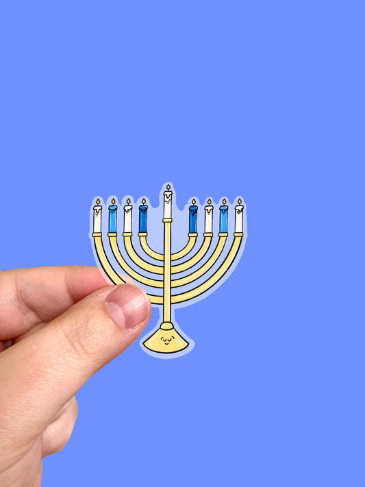 Hanukkah Menorah Vinyl Sticker