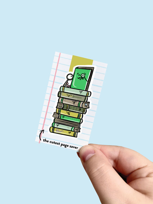 Mystery Book Stack Magnetic Bookmark