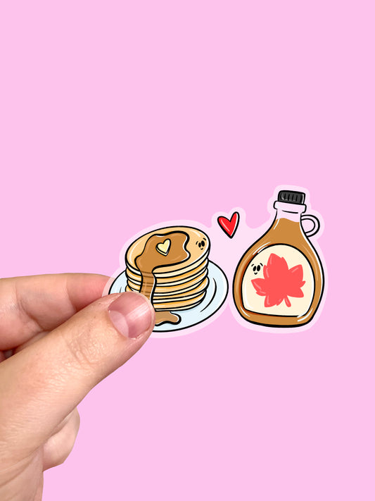 Pancakes and Maple Syrup Vinyl Sticker