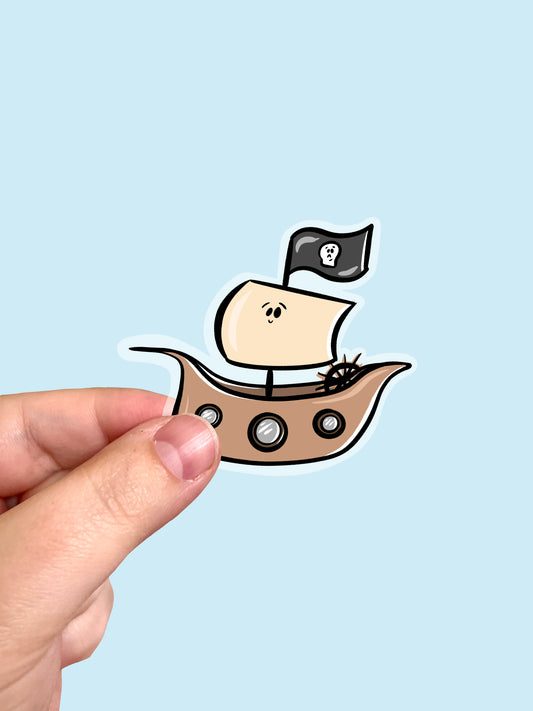 Pirate Ship Vinyl Sticker