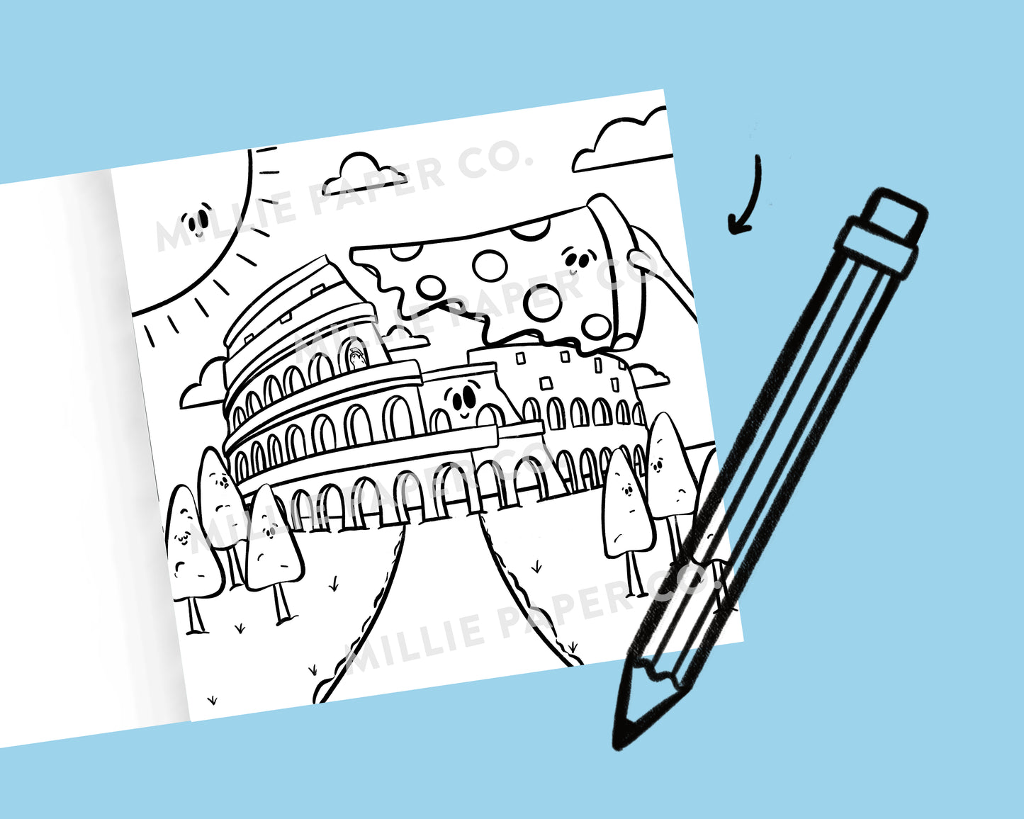 OOPS Places with Faces Coloring Book