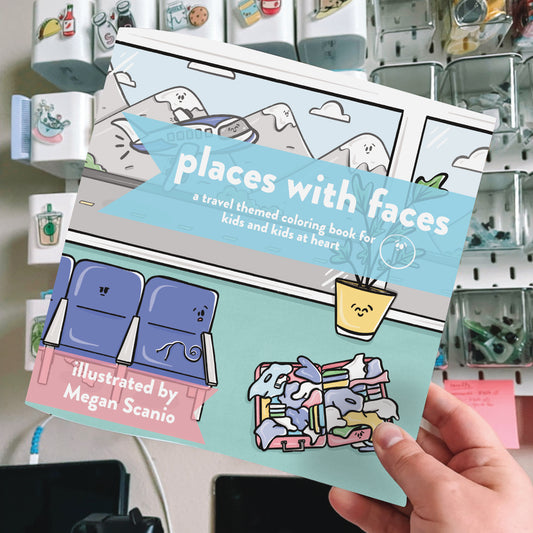 Places with Faces Coloring Book