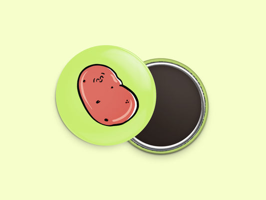 Red Potato Button Fridge Magnet
