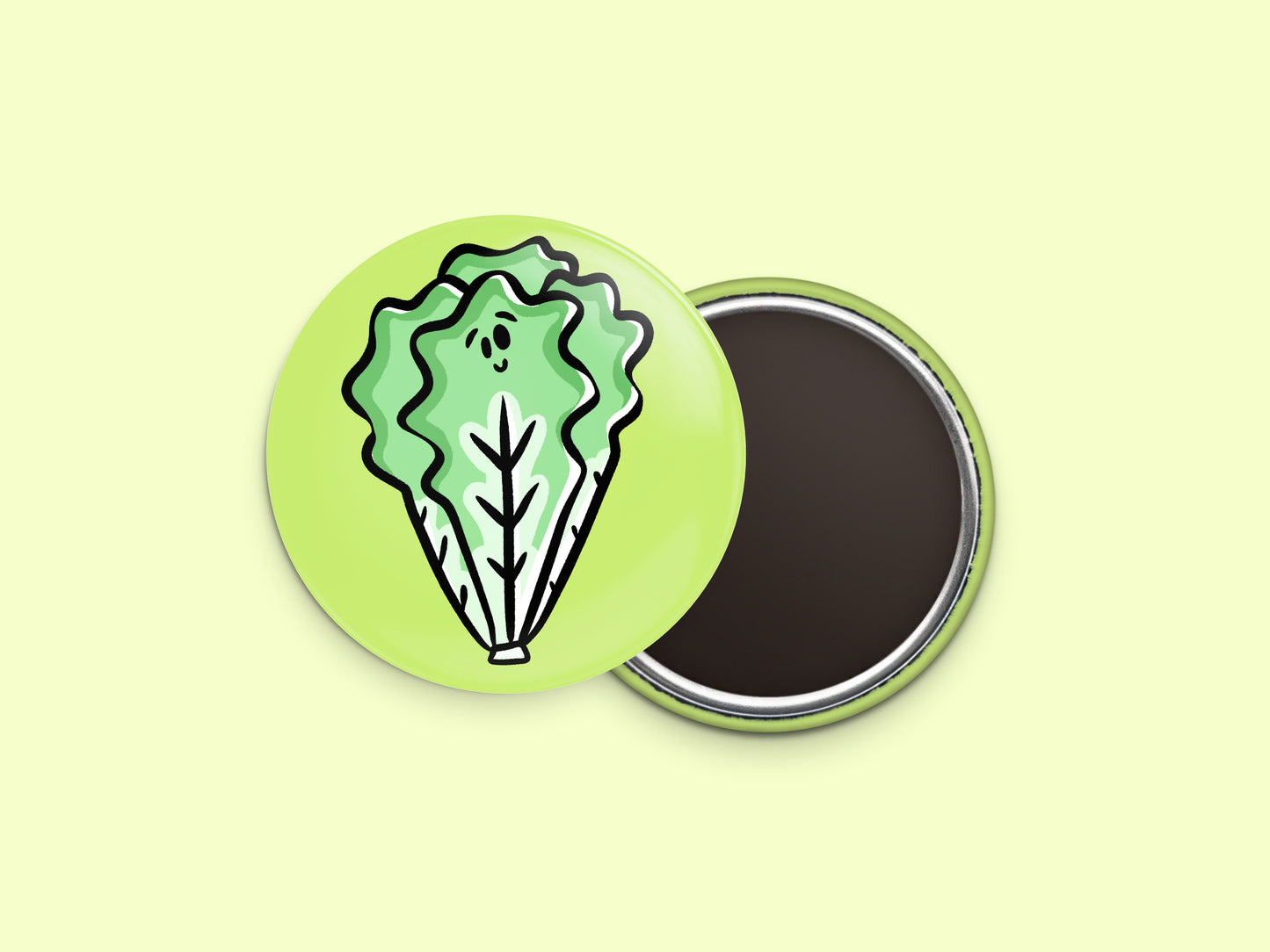 Romaine Lettuce Button Fridge Magnet