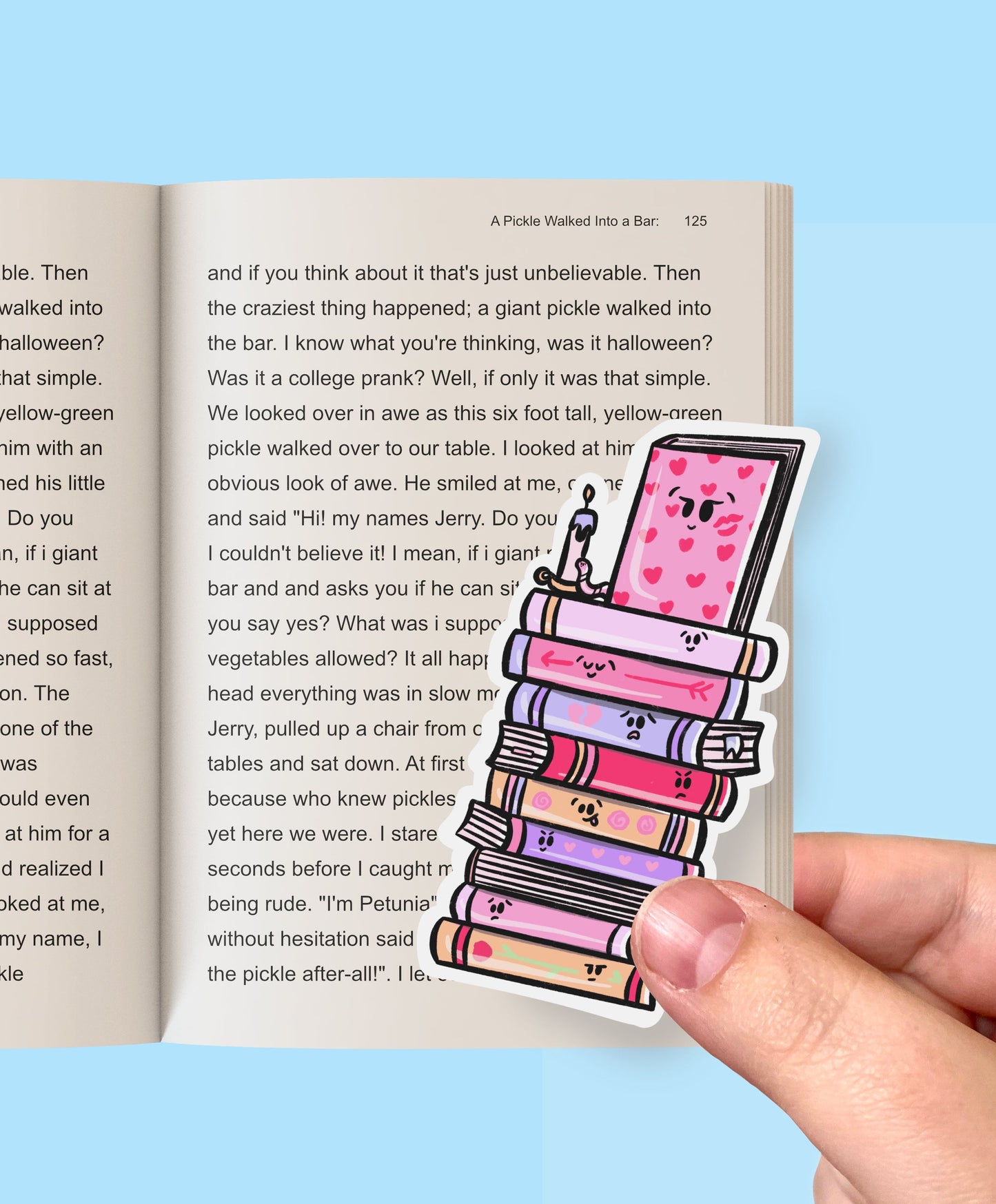 Romance Book Stack Jumbo Bookmark