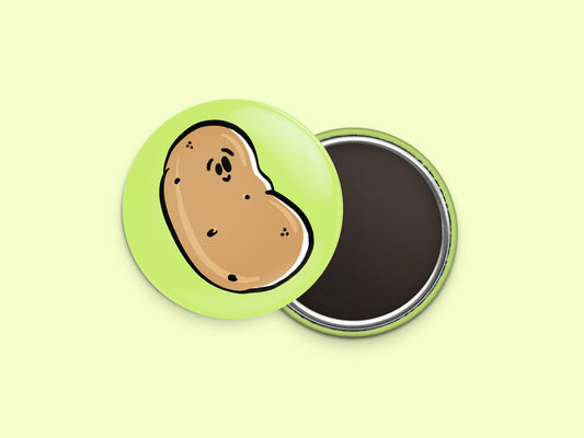 Russet Potato Button Fridge Magnet