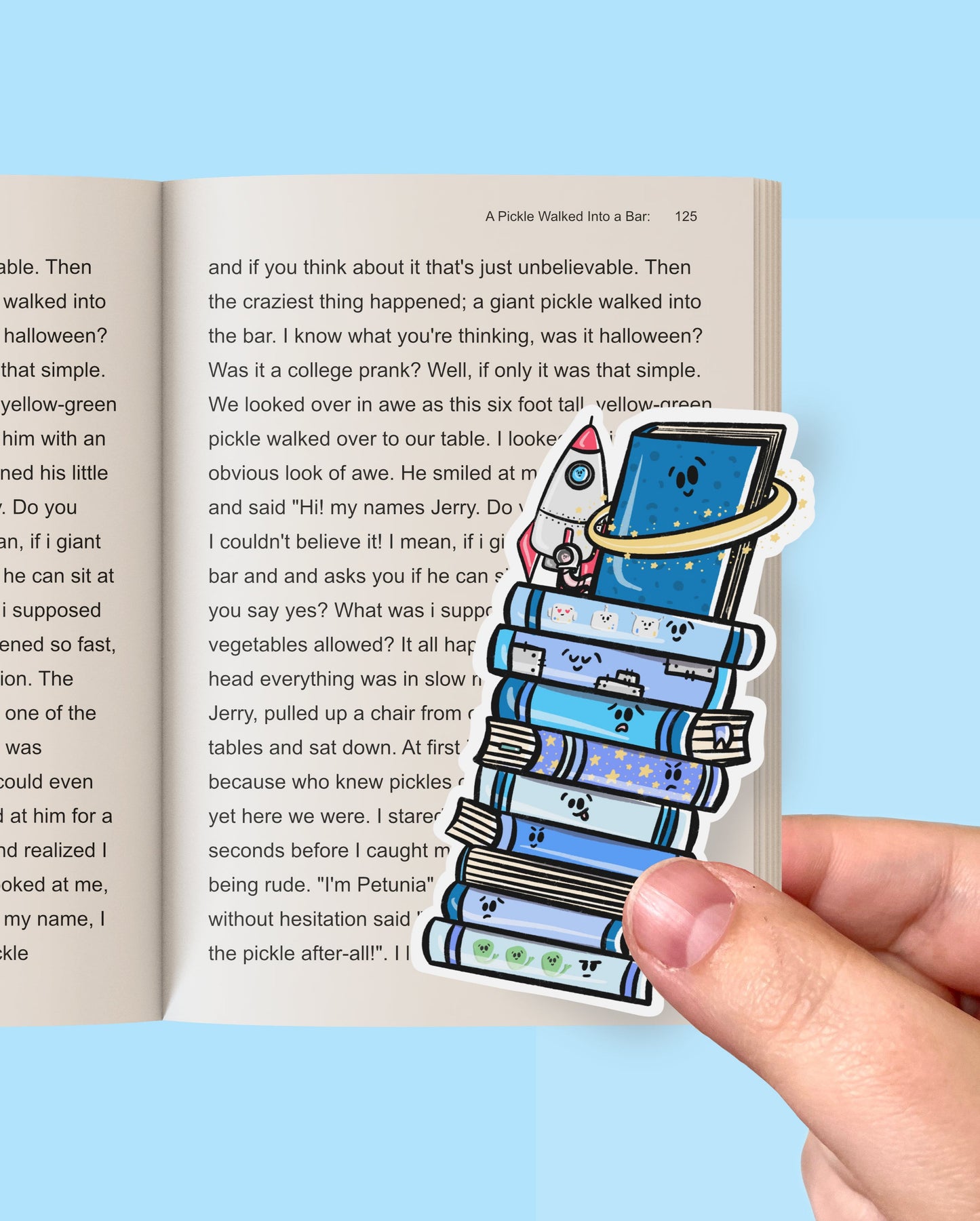 Sci-Fi Book Stack Jumbo Bookmark