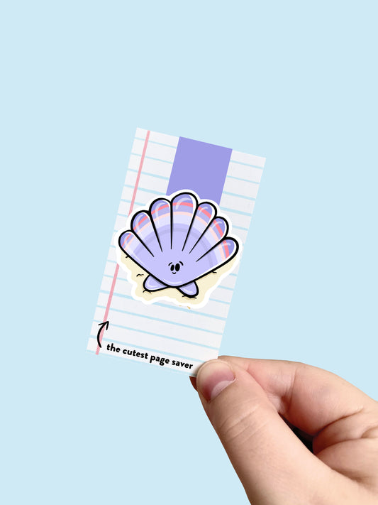 Purple Shell Magnetic Bookmark