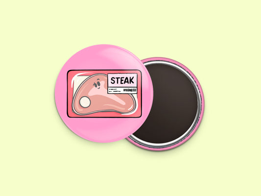Steak Button Fridge Magnet