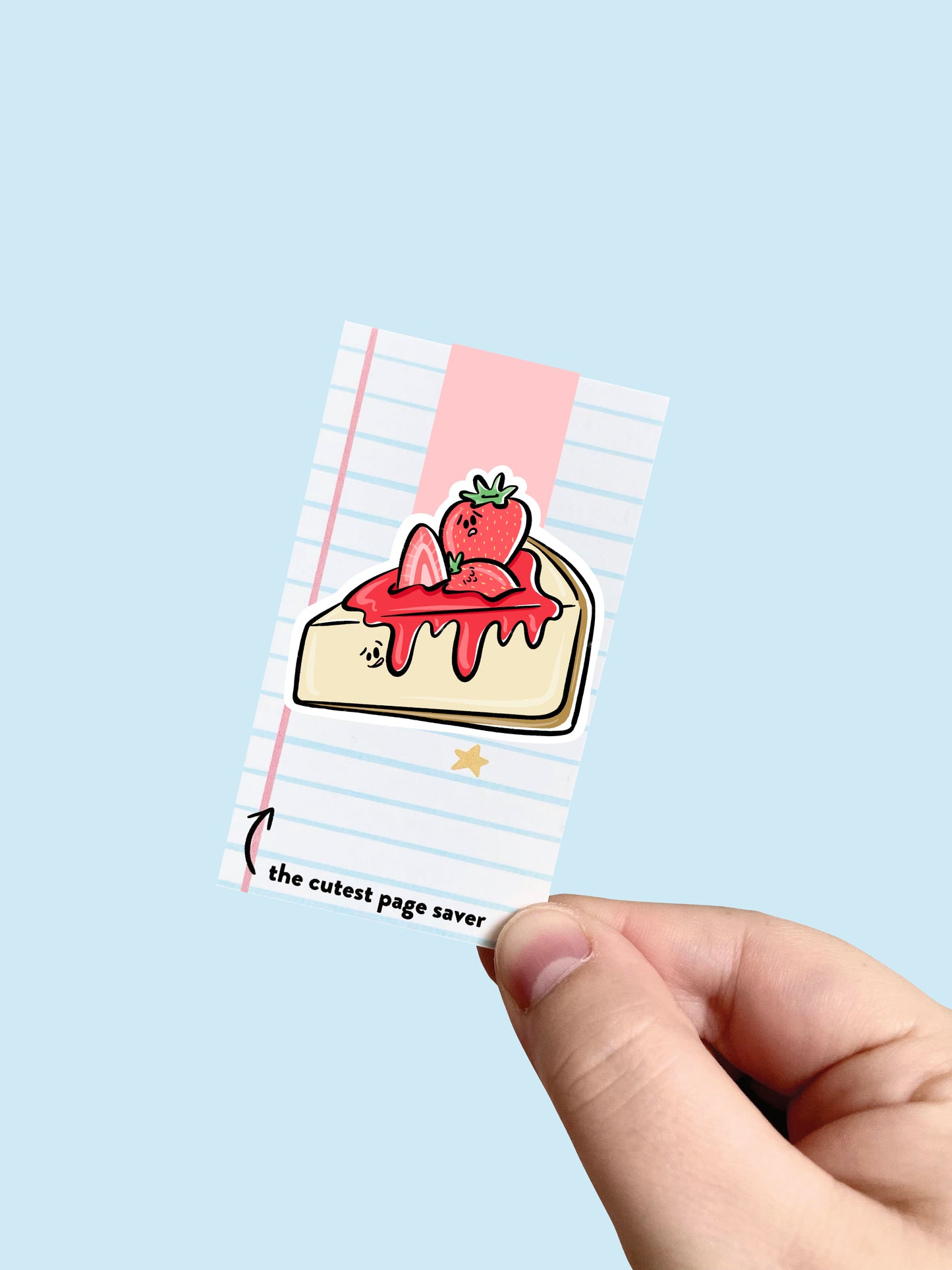 Strawberry Cheesecake Magnetic Bookmark