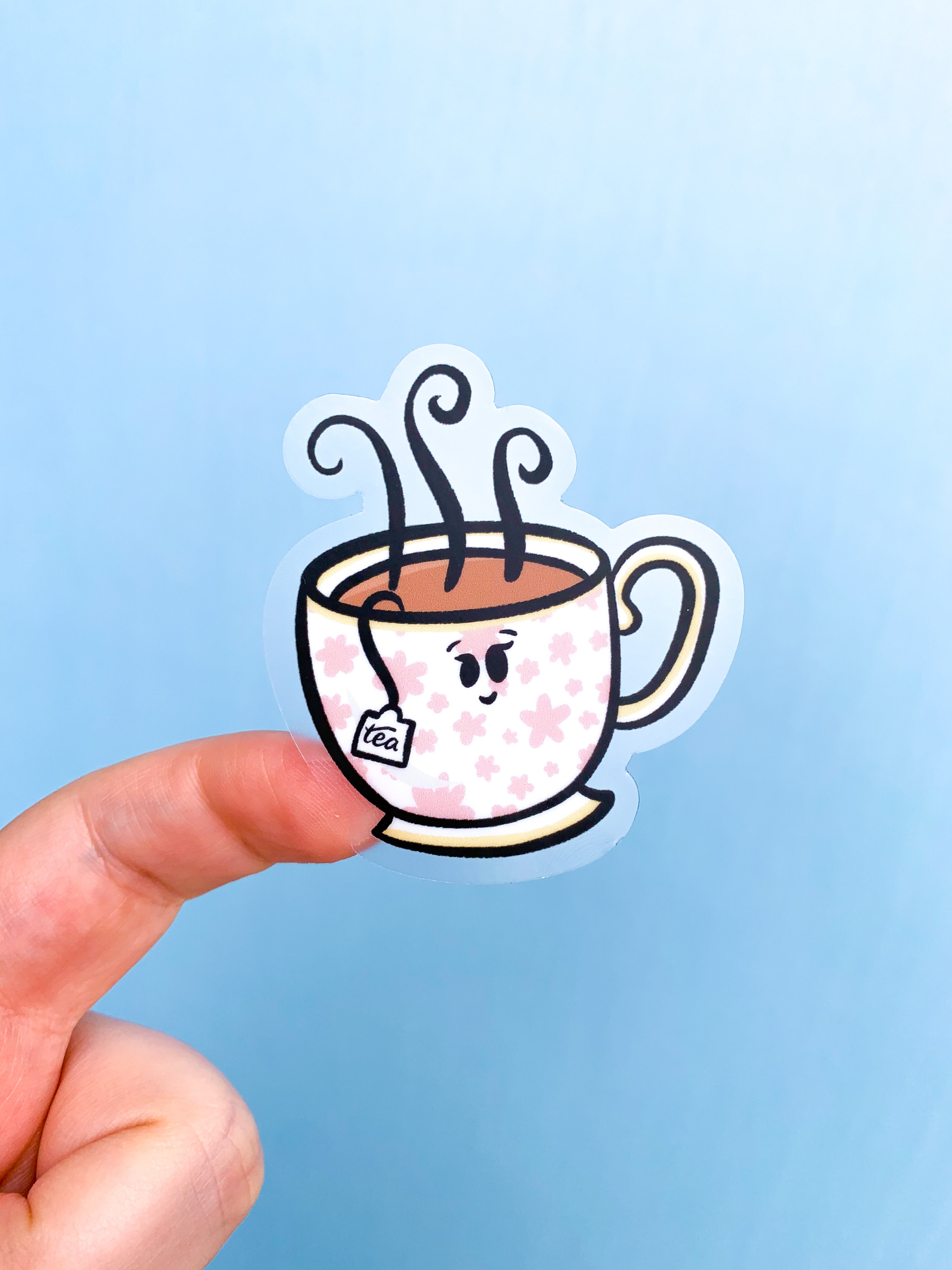 Teacup Vinyl Sticker – Millie Paper Co.
