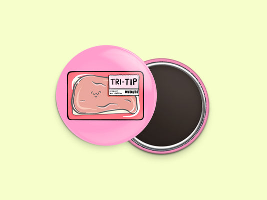 Tri-Tip Button Fridge Magnet