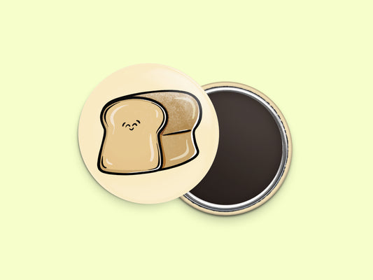 Whole Wheat Bread Loaf Button Fridge Magnet